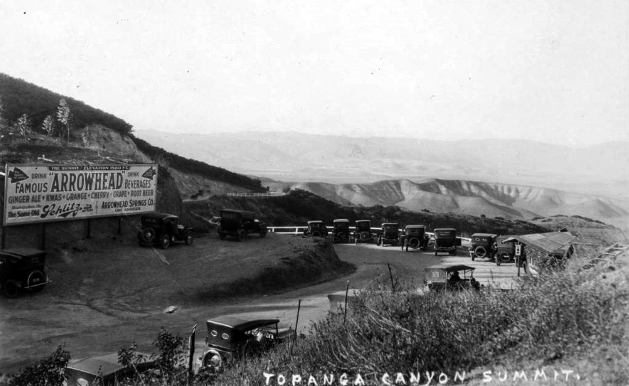 View of the summit in Topanga Canyon, circa 1920 - San Fernando