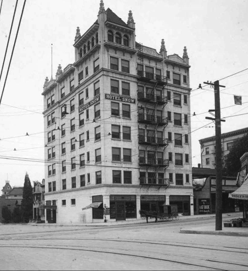 Backesto Building, Bank of America, Theater, Hotel, Circa 1970